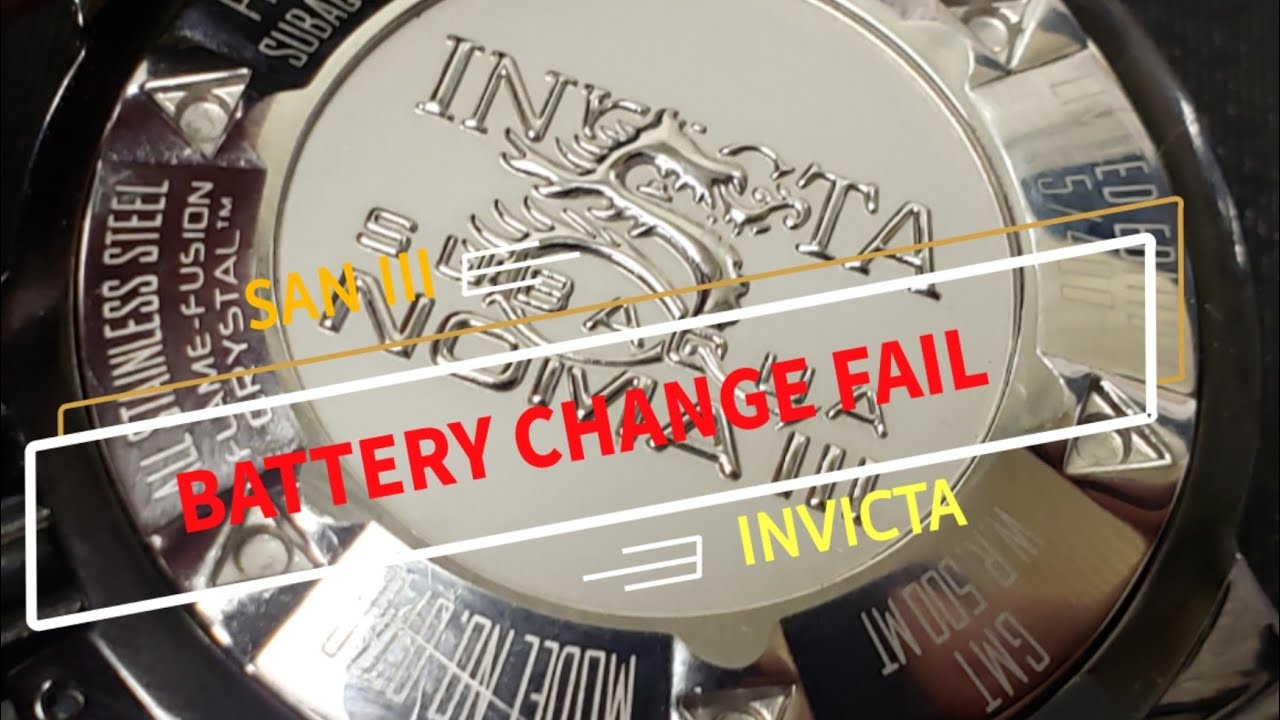 INVICTA SUBAQUA NOMA III 0740 BATTERY CHANGE FAIL!!!