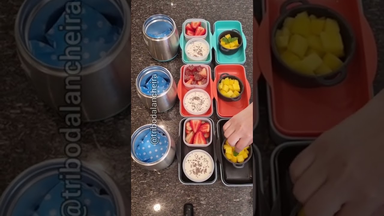 Lancheira integral - Fica na geladeira da escola #lancheirainfantil #lancheiraescolar #lancheira