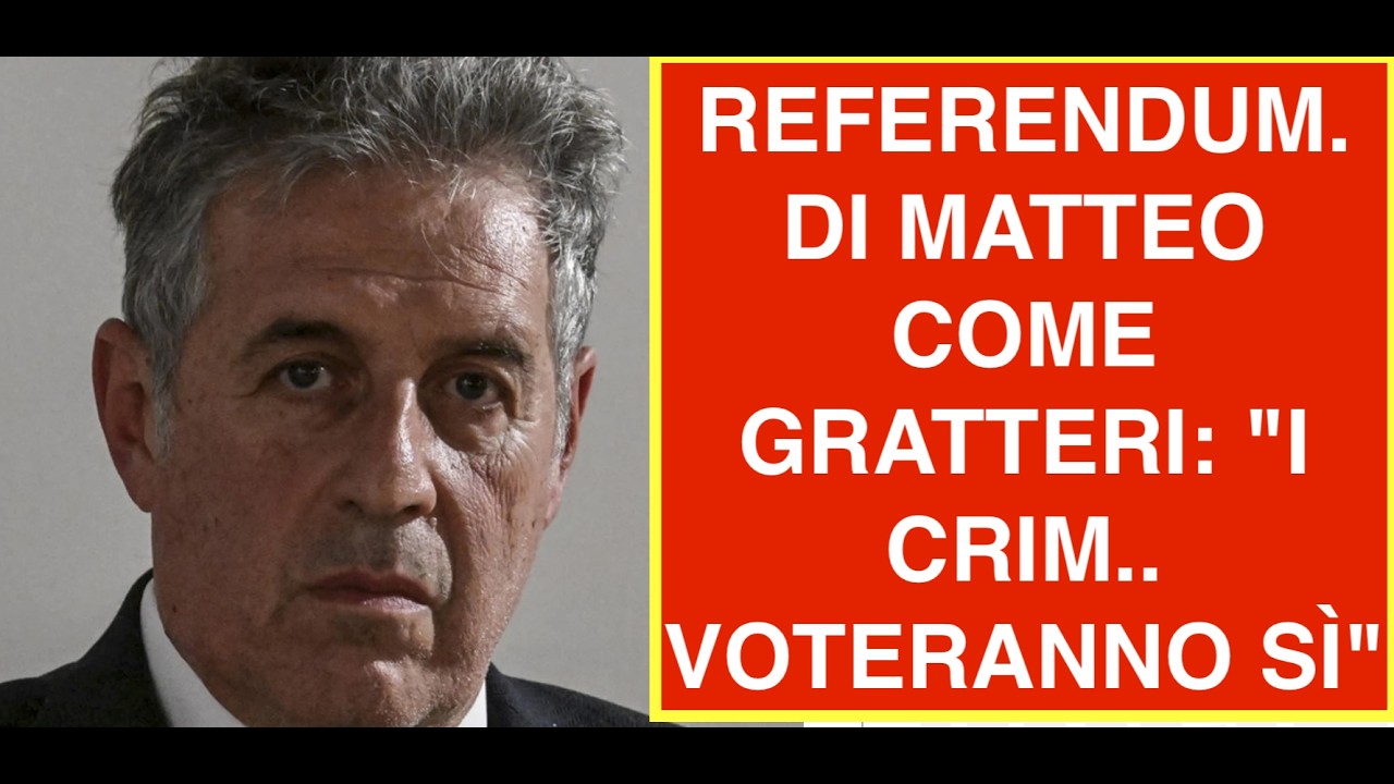 REFERENDUM. DI MATTEO COME GRATTERI: 