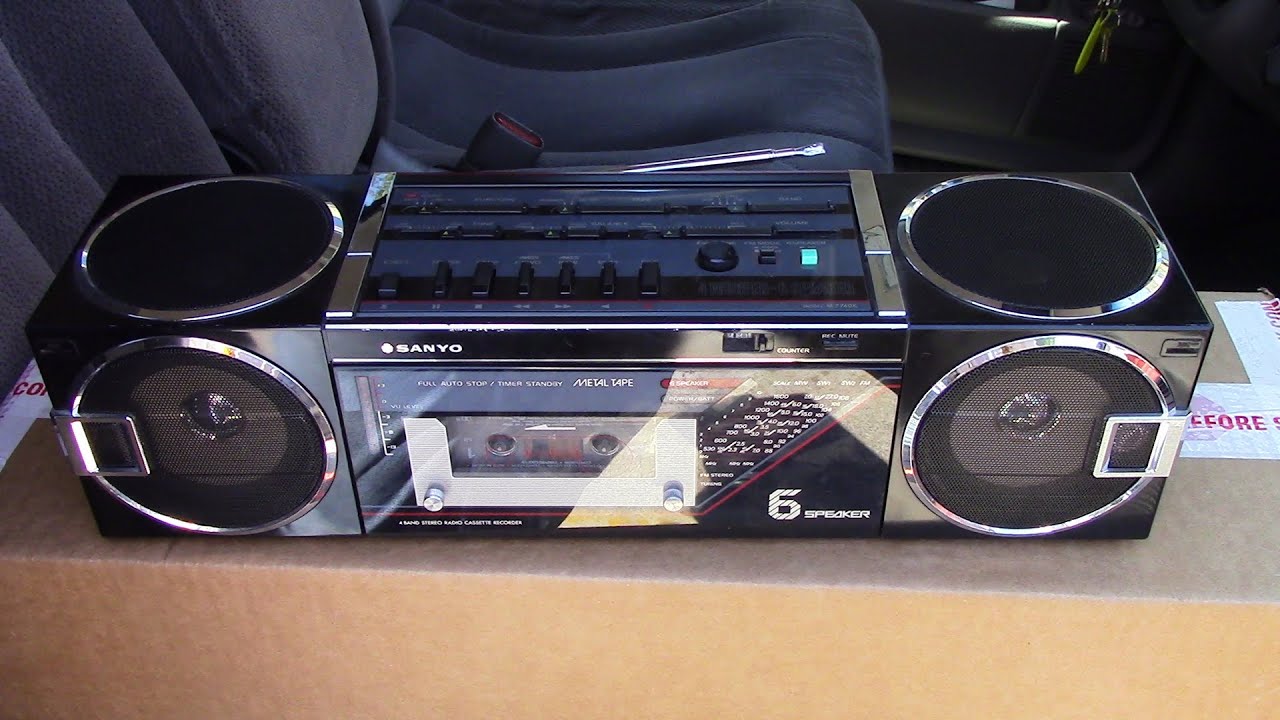 Sanyo M7740k 4-band stereo cassette recorder AMSS all works shown issues Sold June 2020