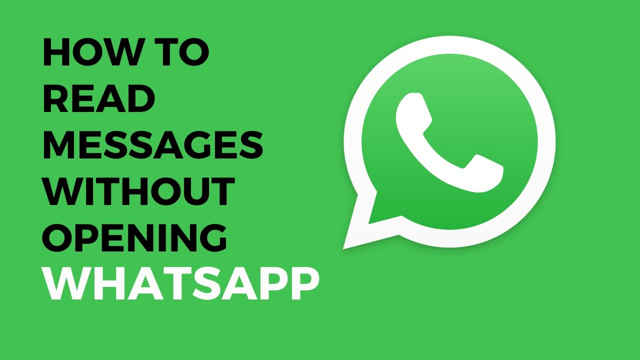 How to Read Messages Without Opening Whatsapp [TRICKS 2024]