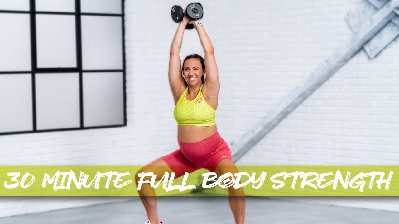 30 Minute Full Body Strength Workout | 39 Weeks Pregnant
