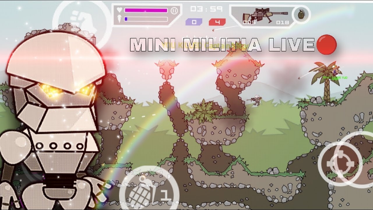 Mini militia live:join unlimited custom room mobkilleryt is live#1