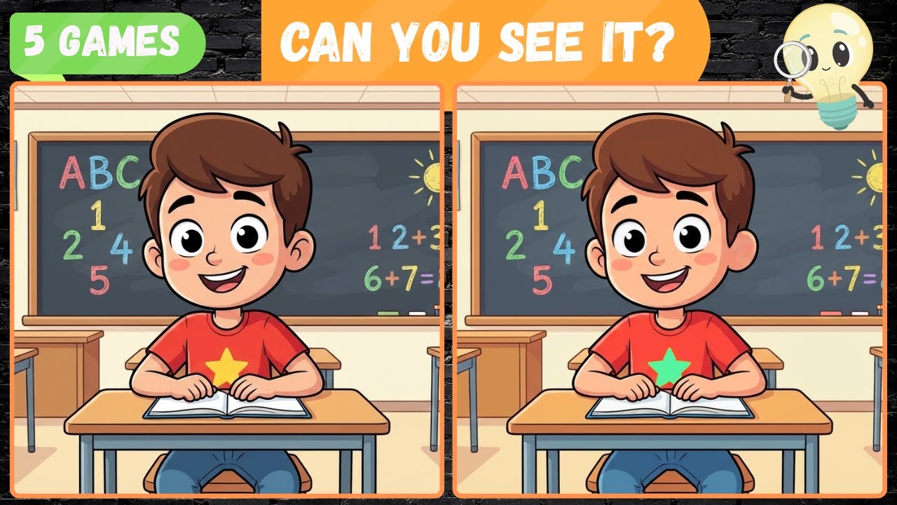 Spot 3 Differences with Detective Bulby!
