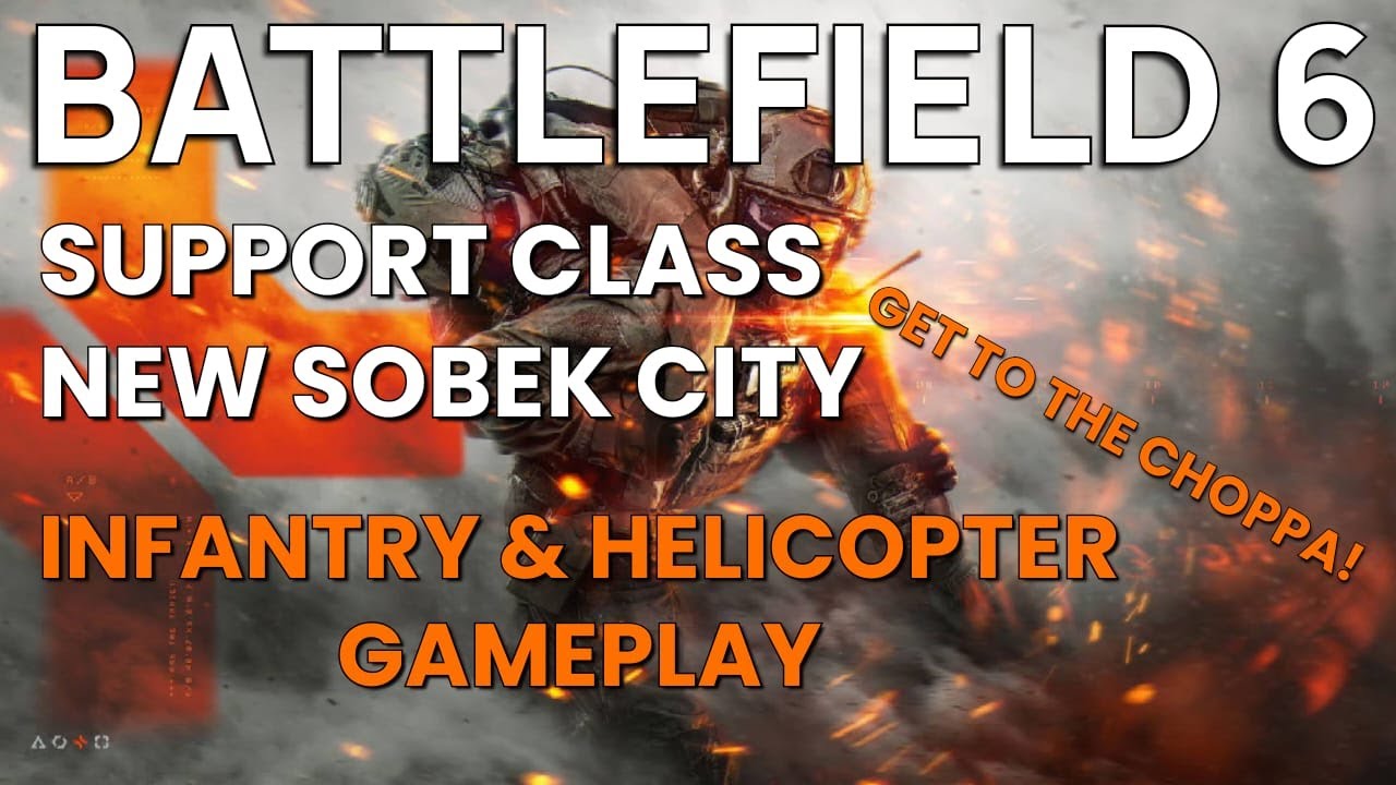 Battlefield 6: Support Lockdown on Sobek City – Helis Crashing, Bullets Flying, Knifing, & Reviving