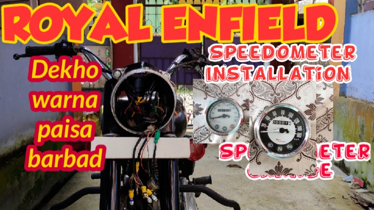 SPEEDOMETER CHANGE || Royal Enfield old model || Replica Old Bullet  vintage Speedo meter.