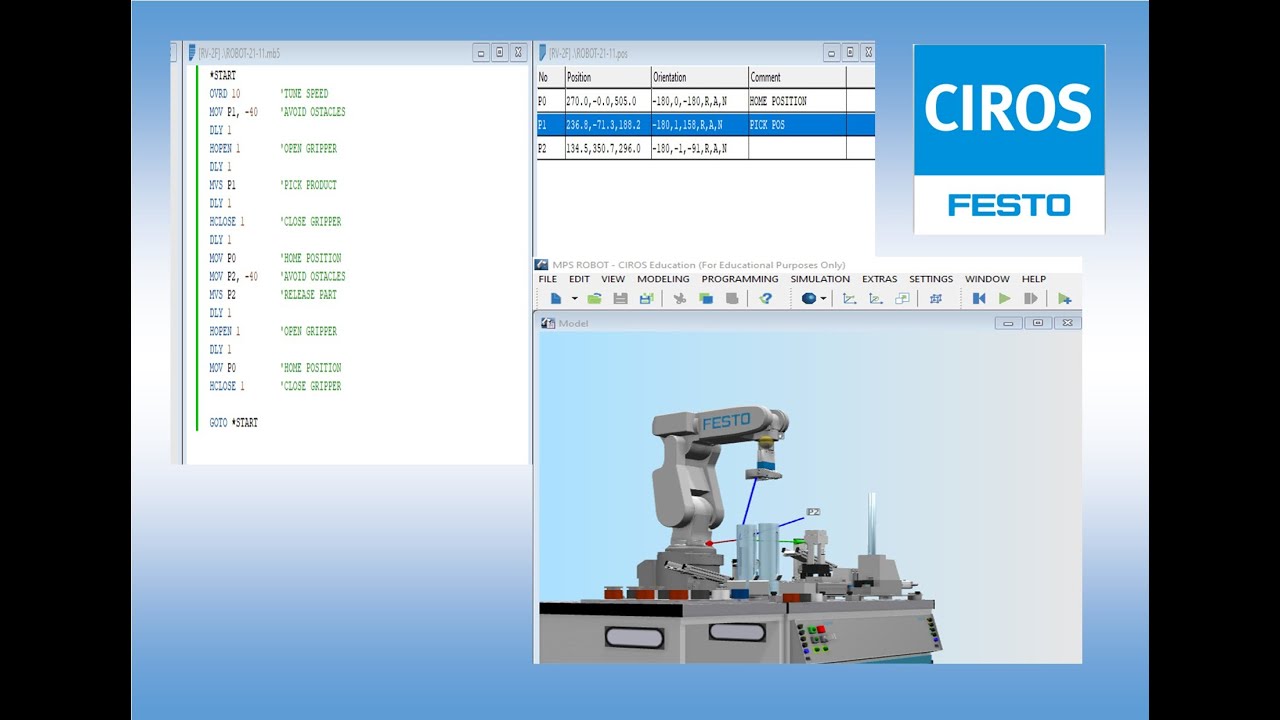 CIROS || ROBOT ASSEMBLY PROGRAMMING || MELFA BASIC V || PART 1
