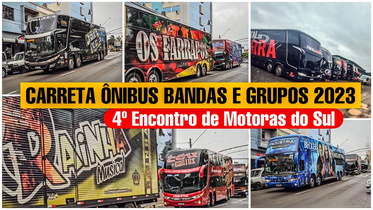 CARREATA ÔNIBUS DE BANDAS E GRUPOS - ENCONTRO DE MOTORAS DO SUL 2023