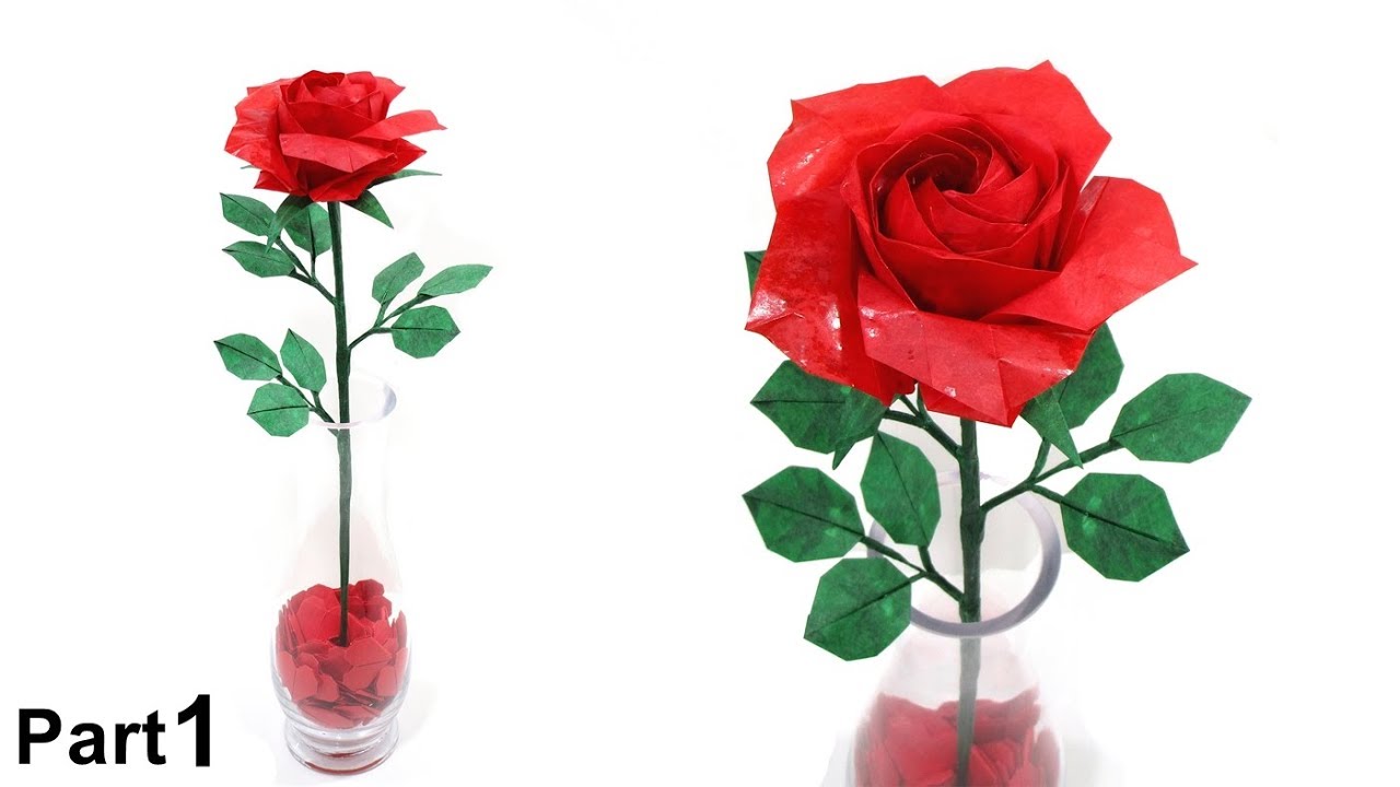 Origami Pentagon Rose (Naomiki Sato) part 1 Valentine's Day