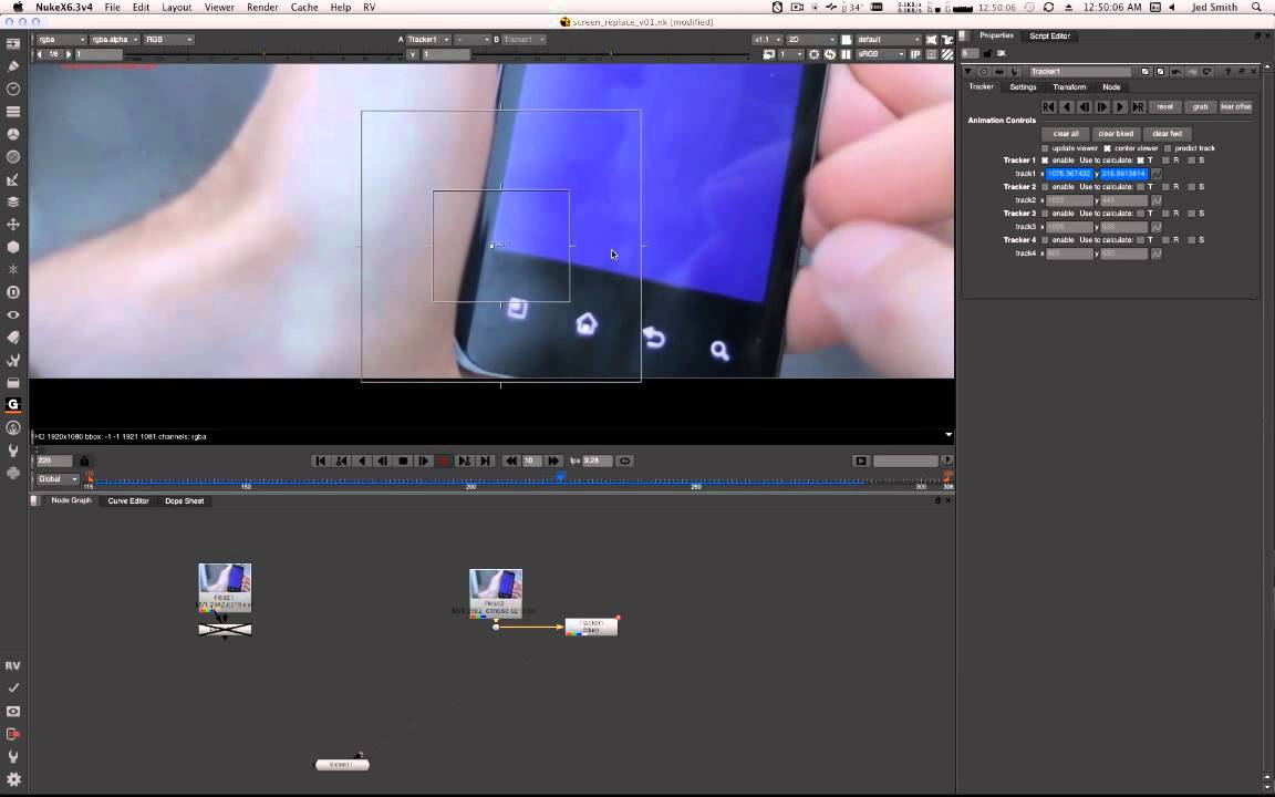 Nuke Screen Replacement Tutorial Part 1: Tracking The Screen