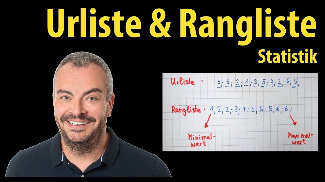 Urliste und Rangliste - Statistik und Wahrscheinlichkeitsrechnung |&nbsp;Lehrerschmidt