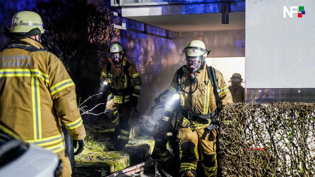 01.01.2023 - Kellerbrand in einem Mehrfamilienhaus