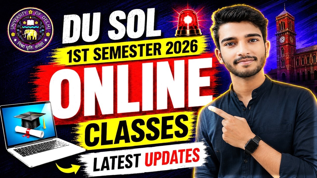 DU SOL Admission 2026| DU SOL 1st Semester Online Classes| DU SOL Online Classes 2026 | #dusol #sol