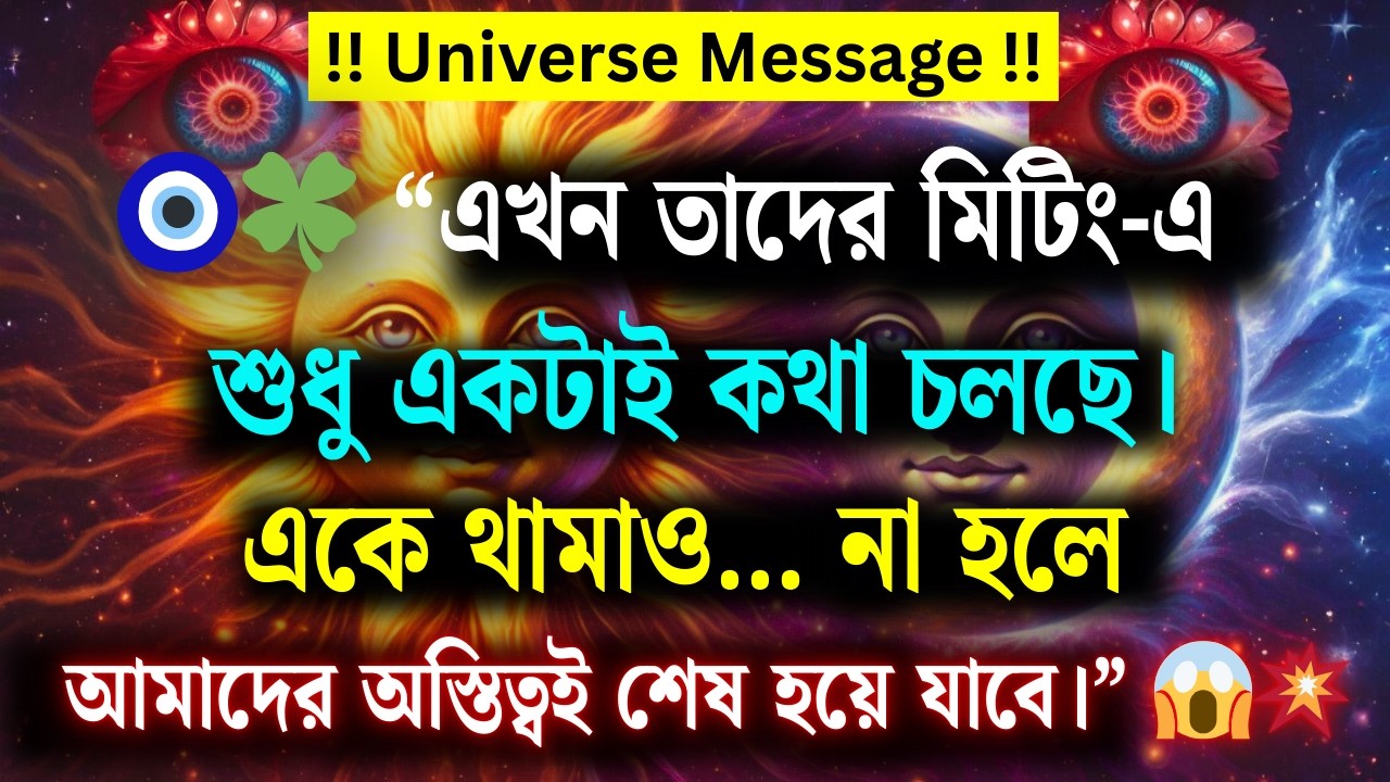 এখন তাদের মিটিংয়ে শুধু একটাই আলোচনা—একে থামাও নাহলে আমাদের অস্তিত্বই শেষ হয়ে যাবে!Universe Message
