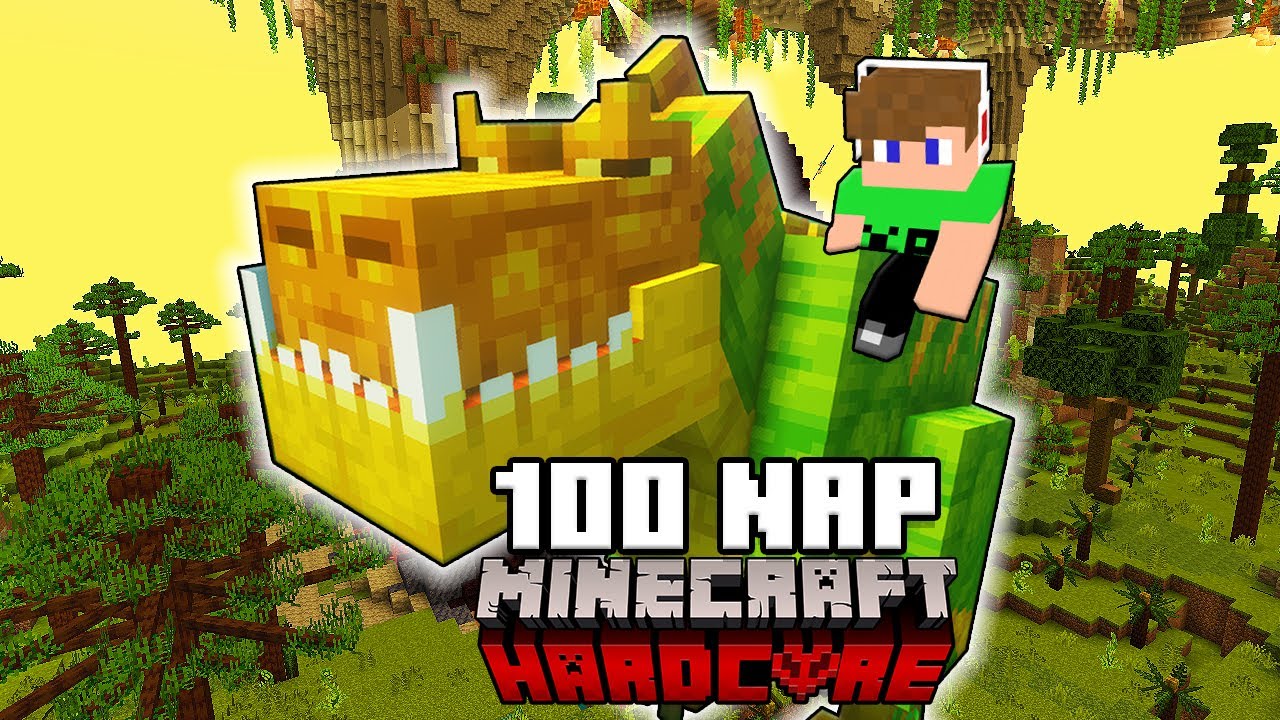 100 NAP A DÍNÓK VILÁGÁBAN A MINECRAFT-BAN! 😱