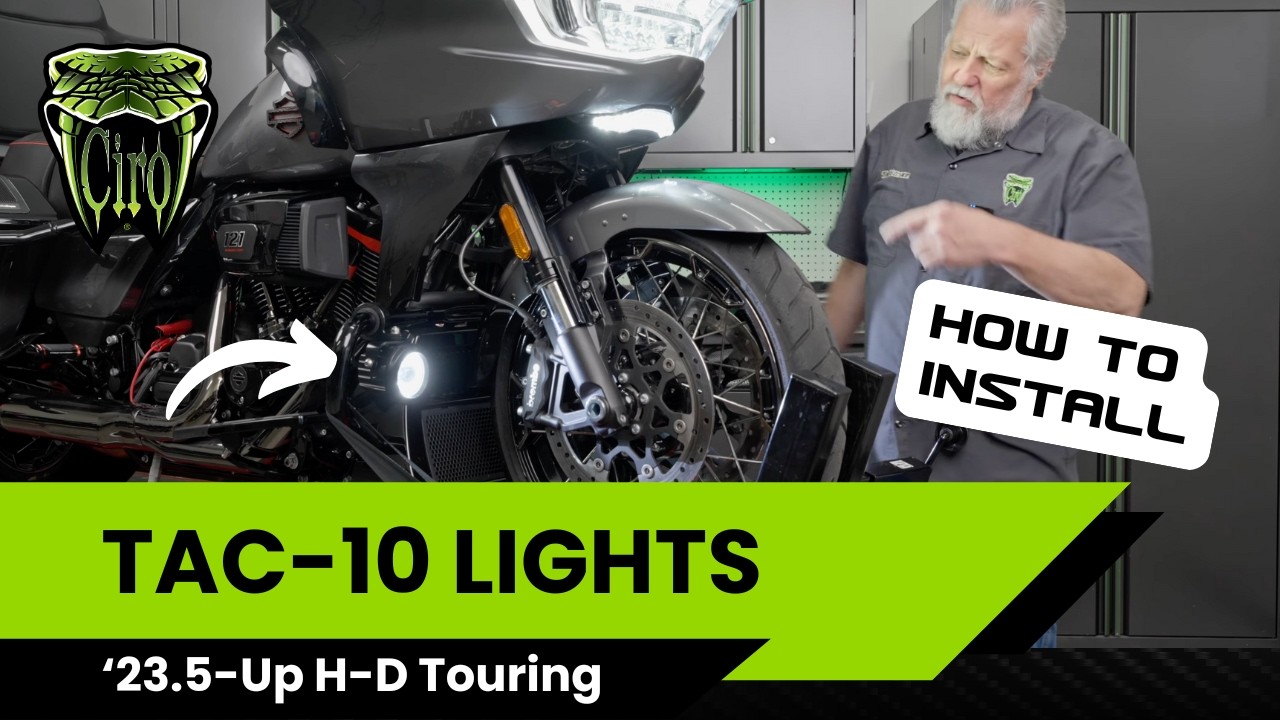 Tac-10 Driving Lights | 23.5-UP Harley-Davidsion | How to Install | Ciro