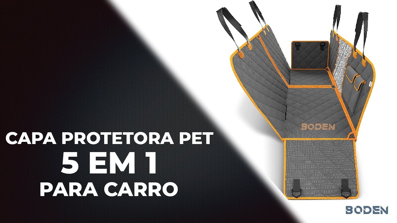 Capa Protetora Pet Imperme&aacute;vel Para Banco De Carro Com Cinto BODEN