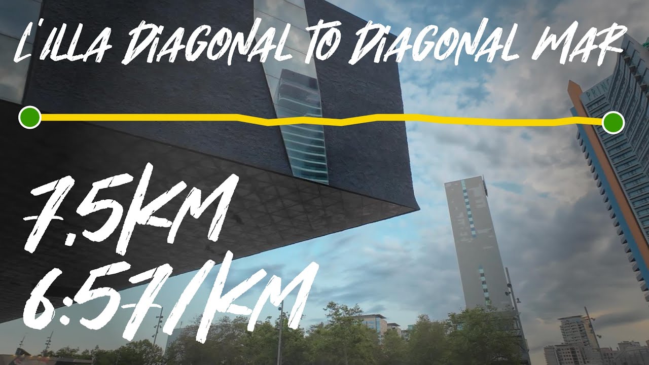 25 05 19 &mdash; Avinguda Diagonal straight line | 7.5km at 6:56/km