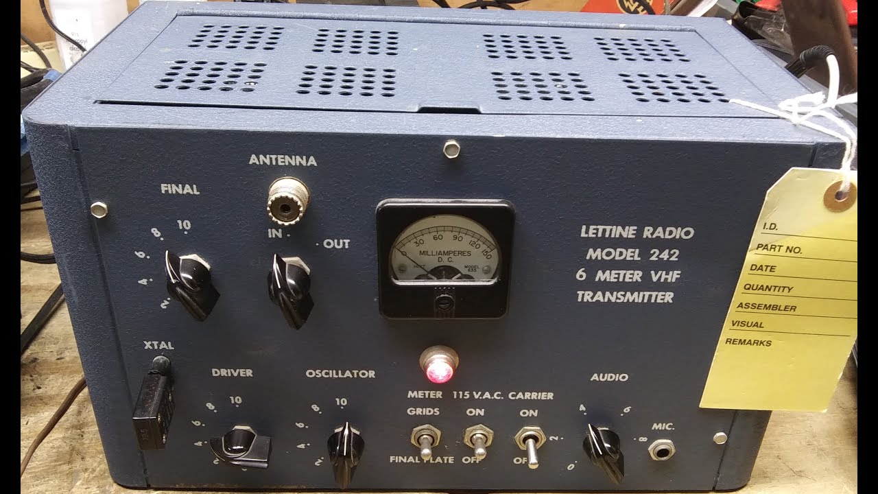 Lettine Model 242 Six Meter VHF AM Transmitter Demonstration
