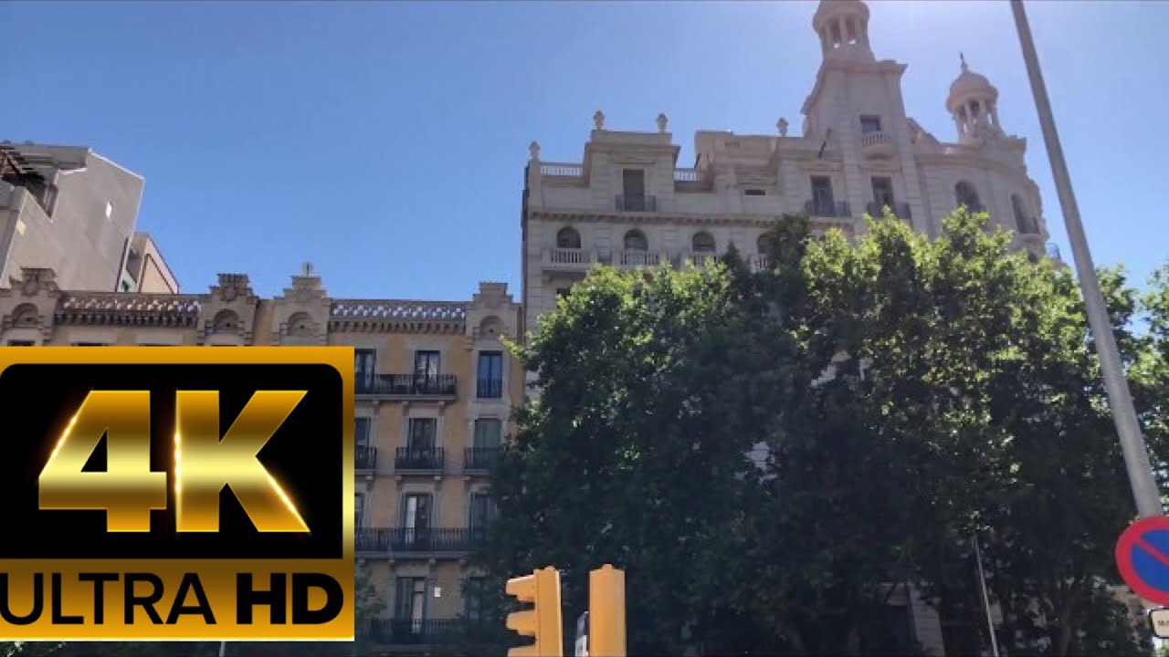 [4K] City Walking Footage | City Traffic Sounds 10 Minutes | Barcelona Avinguda Diagonal