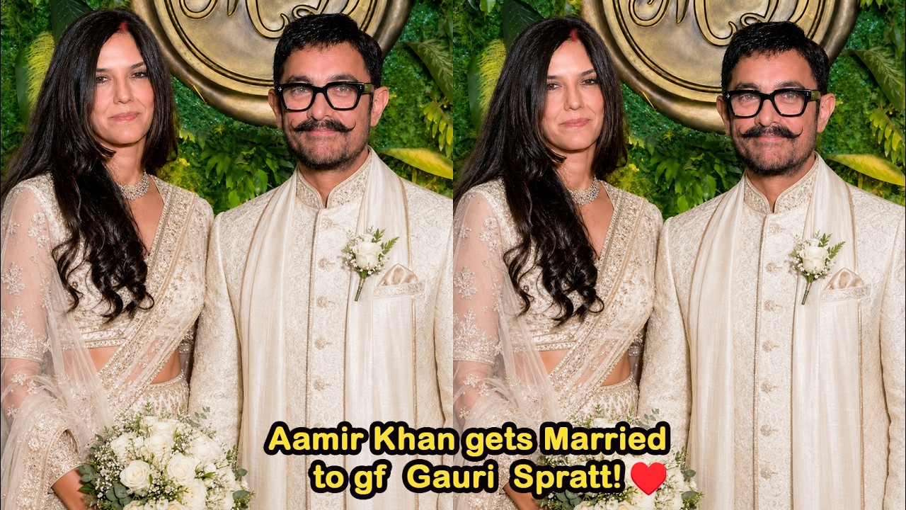 Aamir Khan's Grand Entry at his Third Wedding to Gauri Spratt 3rd Time at his Wedding with Family!