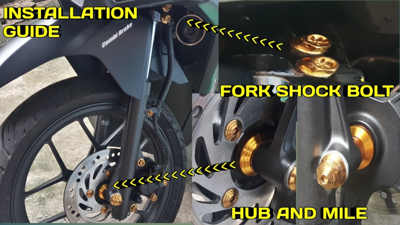 HONDA CLICK GAME CHANGER l HUB & MILE INSTALLATION (GOLD BOLT FORK FRONT SHOCK)