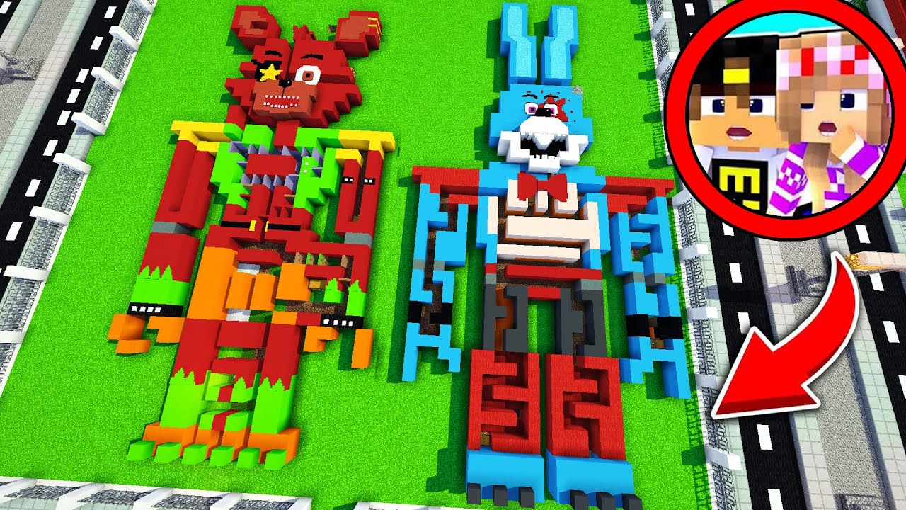 ЛАБИРИНТ АНИМАТРОНИК БОННИ ПРОТИВ ЛАБИРИНТ ФОКСИ в МАЙНКРАФТ ! ДЕВУШКА НУБ ВИДЕО ТРОЛЛИНГ MINECRAFT