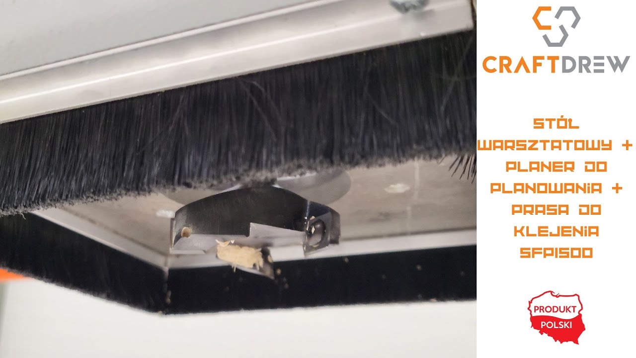 Planer do blatów i monolitów, stół warsztatowy oraz prasa do klejenia drewna w jednym SPF-1400