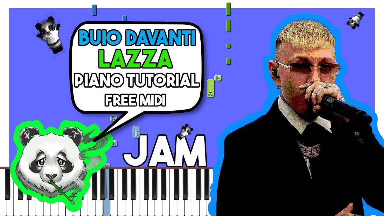 LAZZA - BUIO DAVANTI (JAM) - INSTRUMENTAL Piano Tutorial