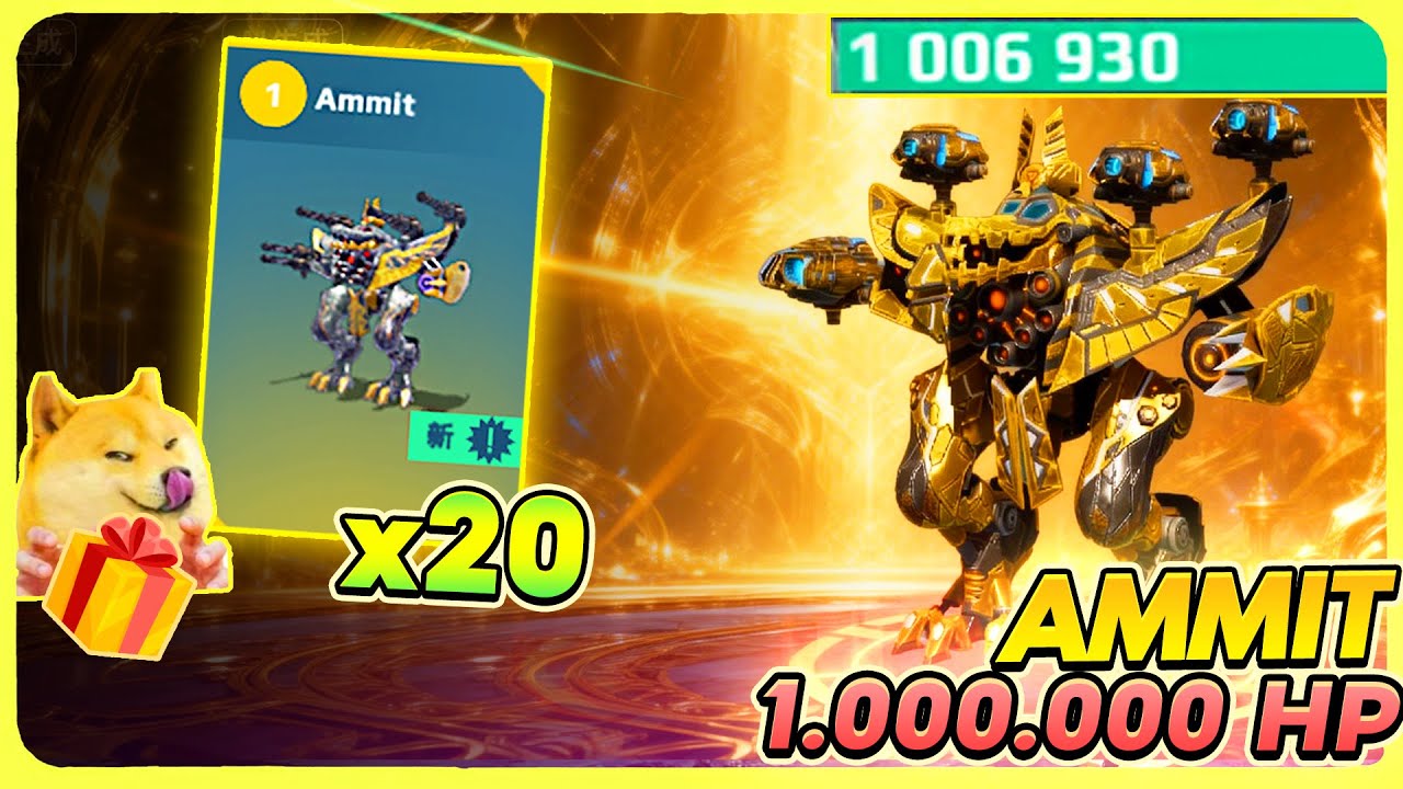 💥Royal AMMIT 1.000.000 HP  - 🎁20x Ammit Giveaway    ｜ War Robots  #wrunity