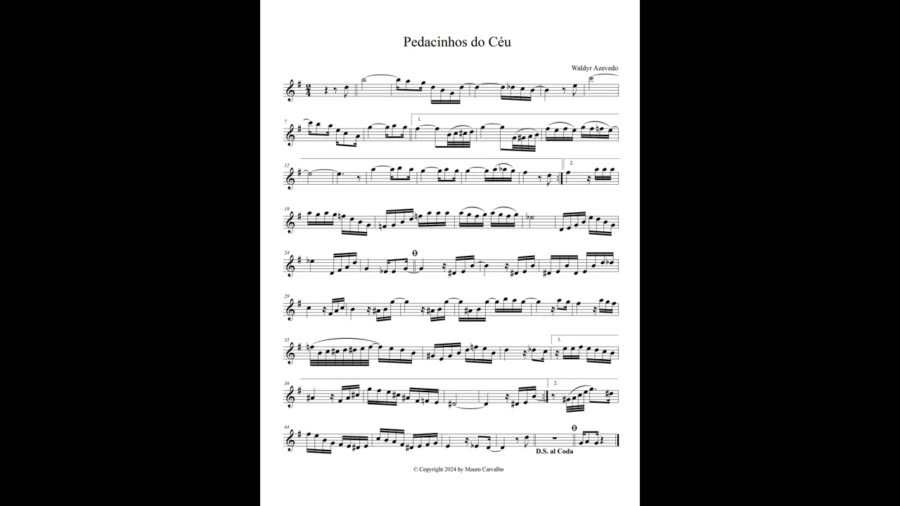 Pedacinhos do Céu - Waldir Azevedo (Backing Track & Sheet Music)