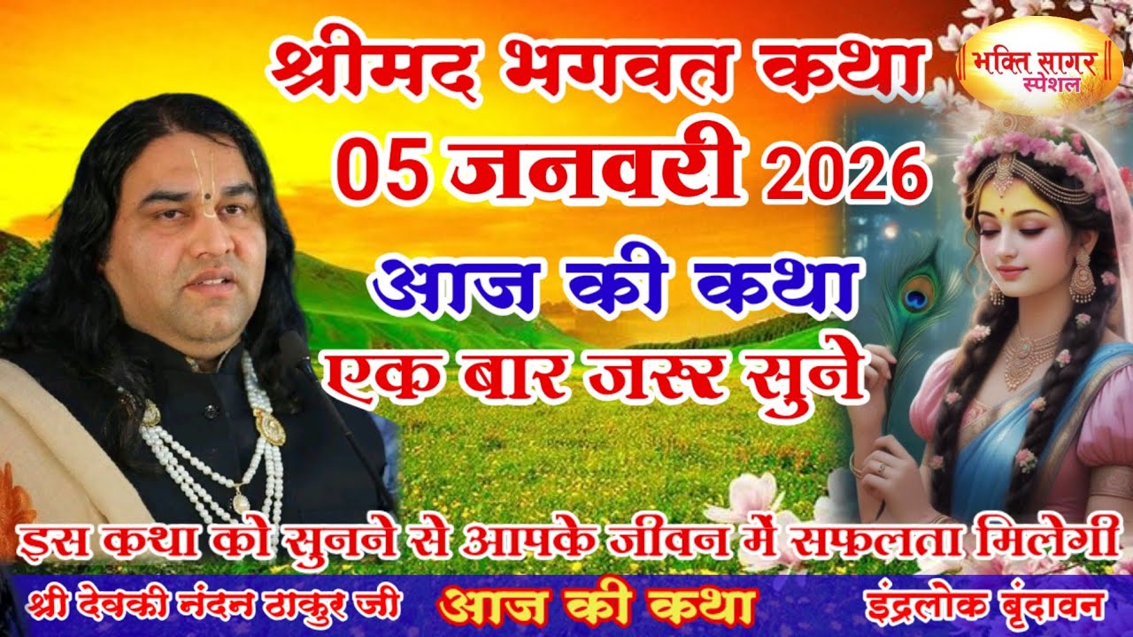 आज की कथा 💥 Shri Devkinandan Thakur Ji 💥#shreemadbhagwatkatha #सोमवार की कथा#05 जनवरी 2026