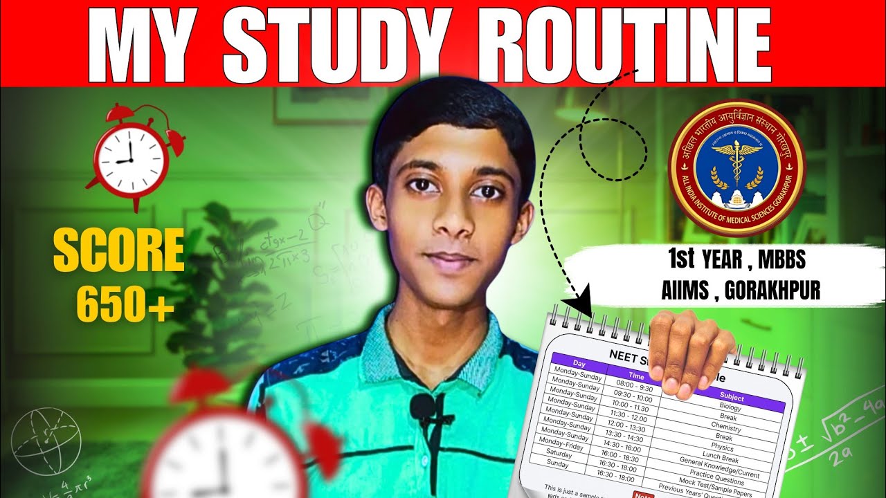 Ultimate Study Routine for NEET Aspirant | AIIMS Gorakhpur 🎓✨