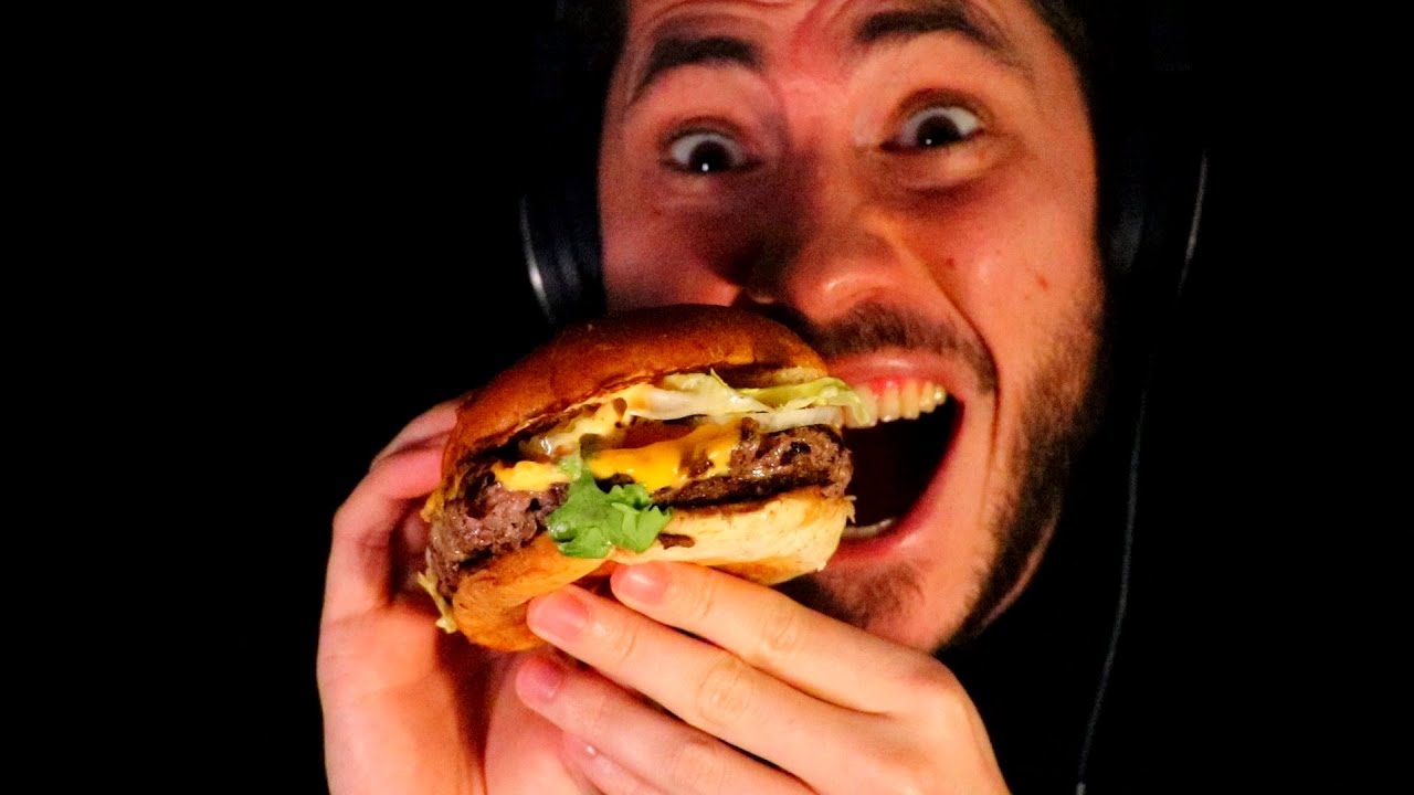 ASMR MUKBANG BURGER BUFFALO GRILL