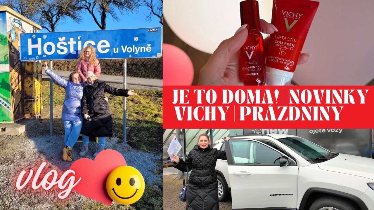 🚘 PRVNÍ JÍZDA V NOVÉM AUTĚ | VÝLET DO HOŠTIC | NOVINKY VICHY LABORATOIRES