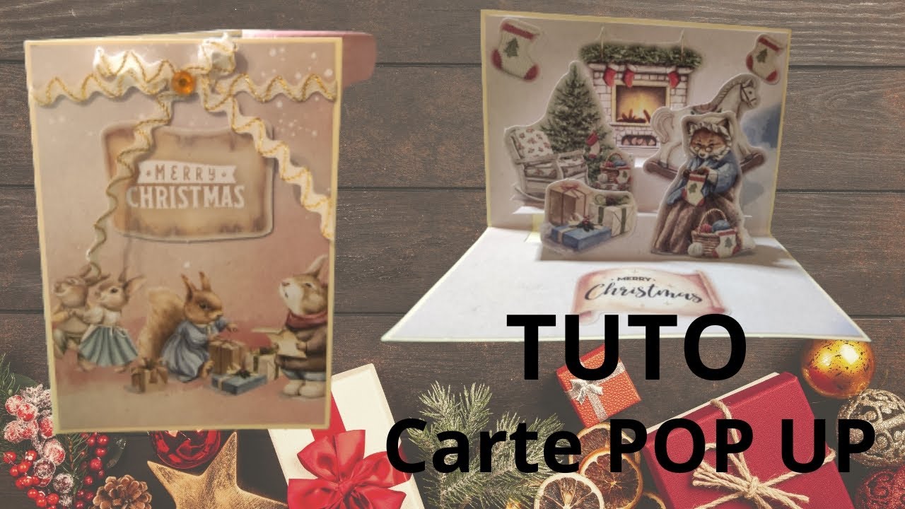 Tuto carte POP UP avec le Luxe paperblock #action #scrapbooking #noel #diy
