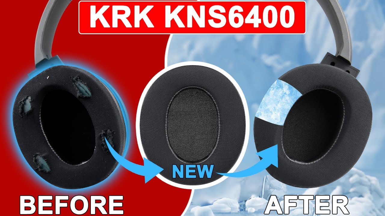SOULWIT® | How to Replace KRK KNS6400/KNS6402/KNS8400/KNS 8402 Earpads | Repair Parts Kit