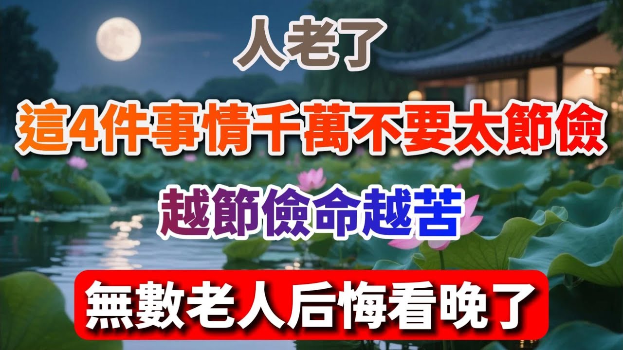 人老了，這4件事情千萬不要太節儉，越節儉命越苦，無數老人後悔看晚了【暮年幸福】#晚年生活 #中老年生活 #為人處世 #生活經驗 #情感故事 #老人 #幸福人生 #talks