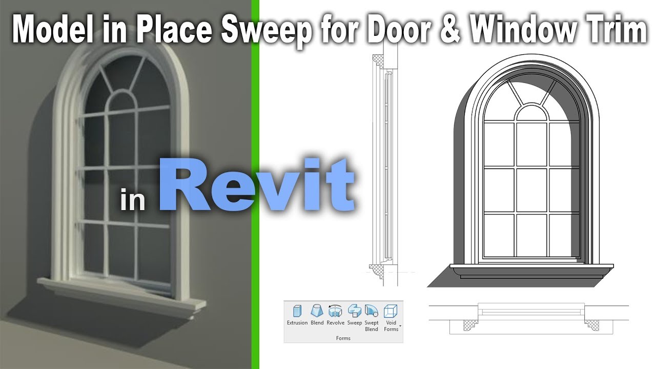 Model in Place Sweep For Door, Window Trim in Revit | Beginners Tutorial