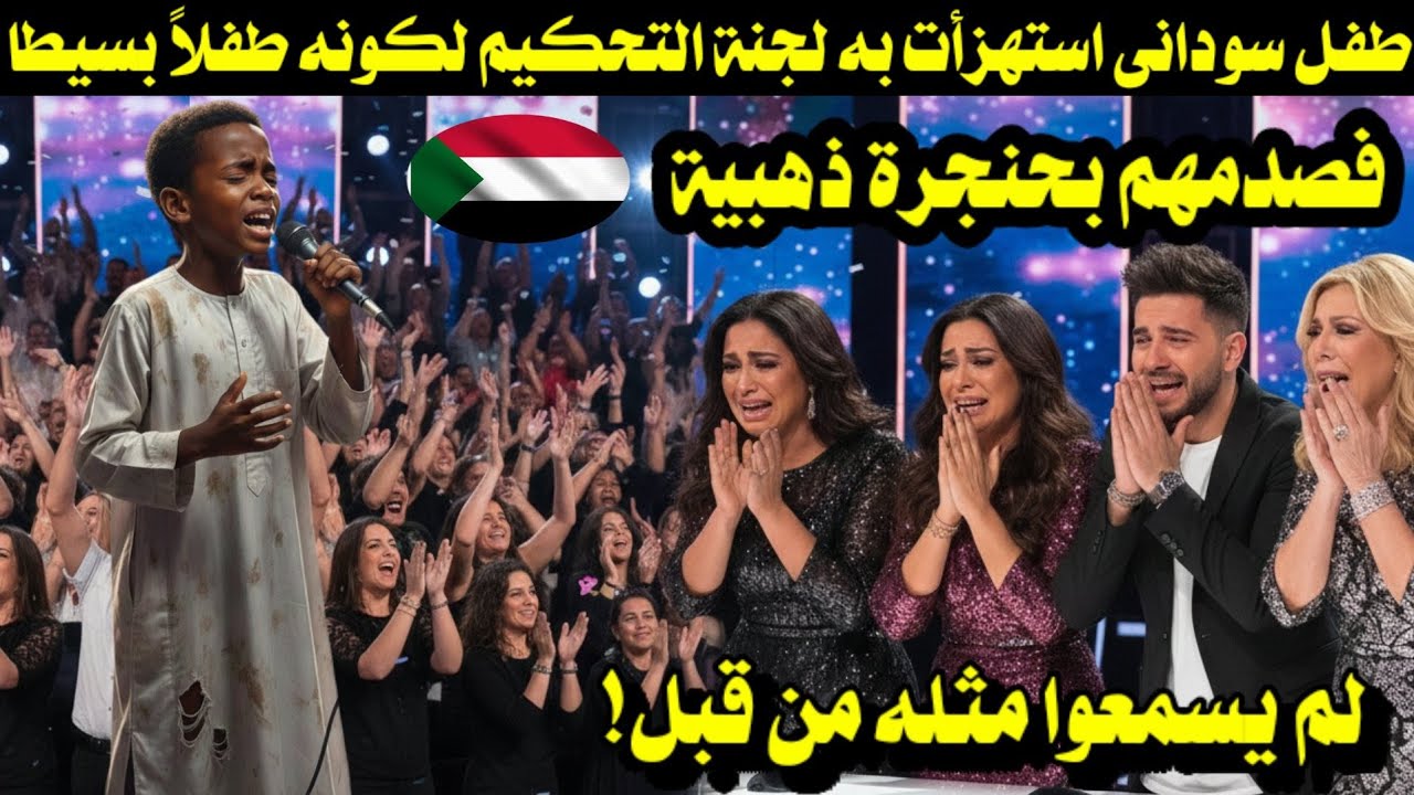 طفل سودانى ​استهزأت به لجنة التحكيم لكونه طفلاً بسيطاً.. فصدمهم بحنجرة ذهبية لم يسمعوا مثلها من قبل!