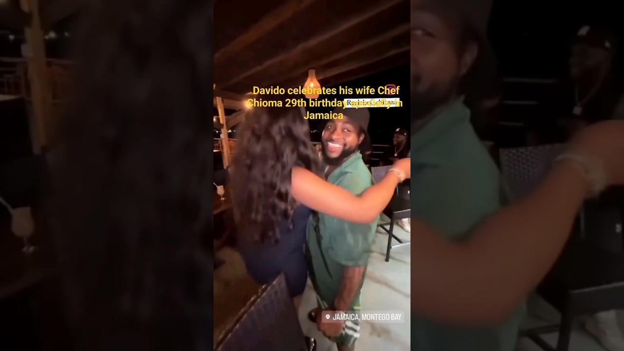 Davido celebrates his wife Chef Chioma 29th birthday specially in Jamaica #trending #davido #short
