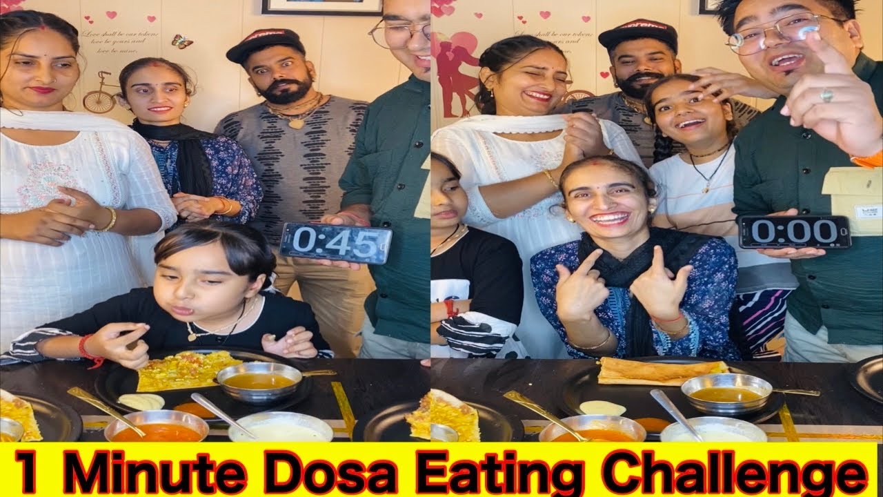 1 MINUTE DOSA EATING CHALLENGE AND WIN MONEY PRIZES