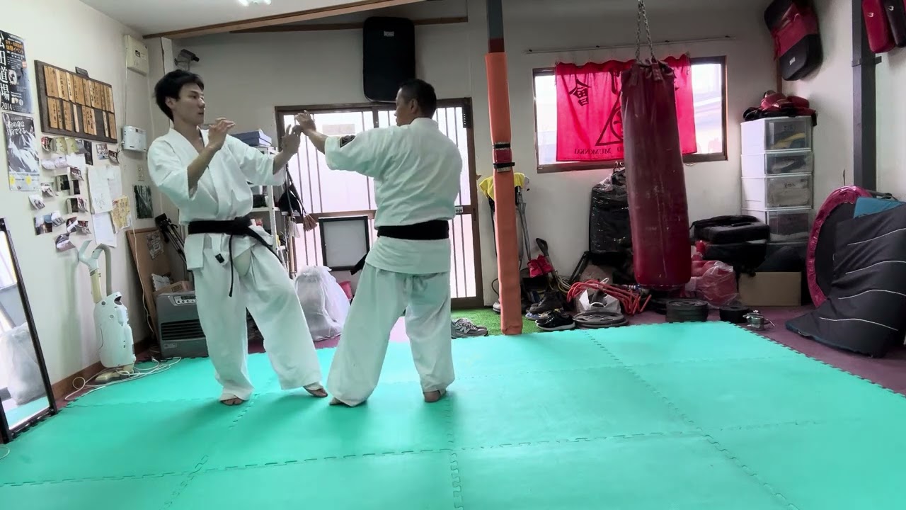 猫足立ち自由組手