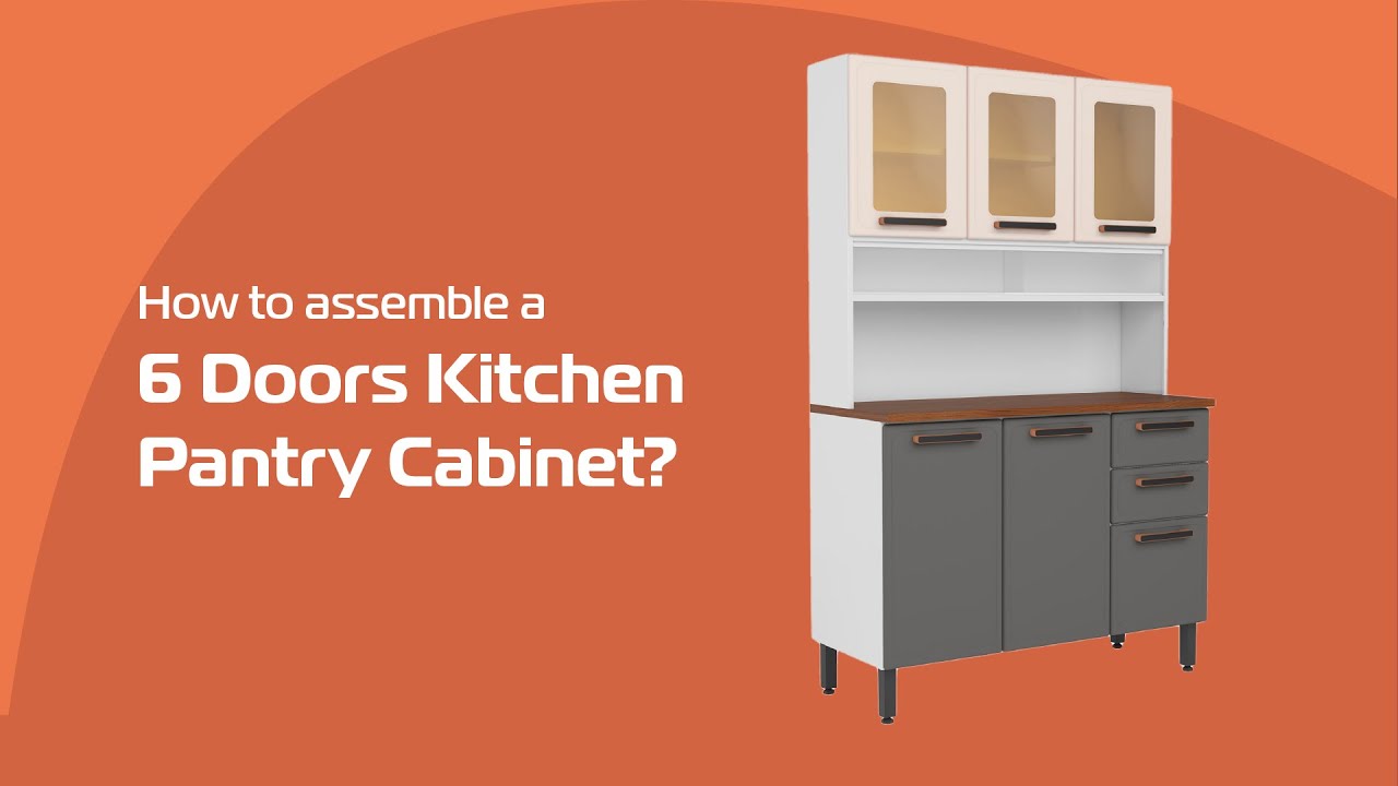 Как собрать кухонный шкаф-кладовку с шестью дверцами?