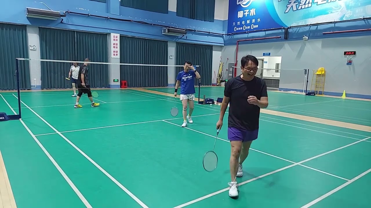 Badminton game, Zhongshan, China 2 22 26 1