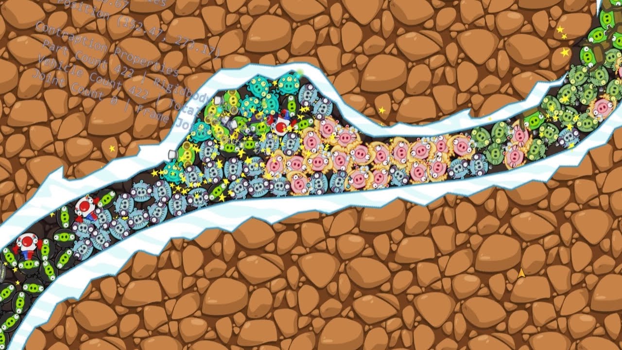Bad Piggies - 1000 PIGGIES FALLING DOWN! (Little Pigs Adventure)