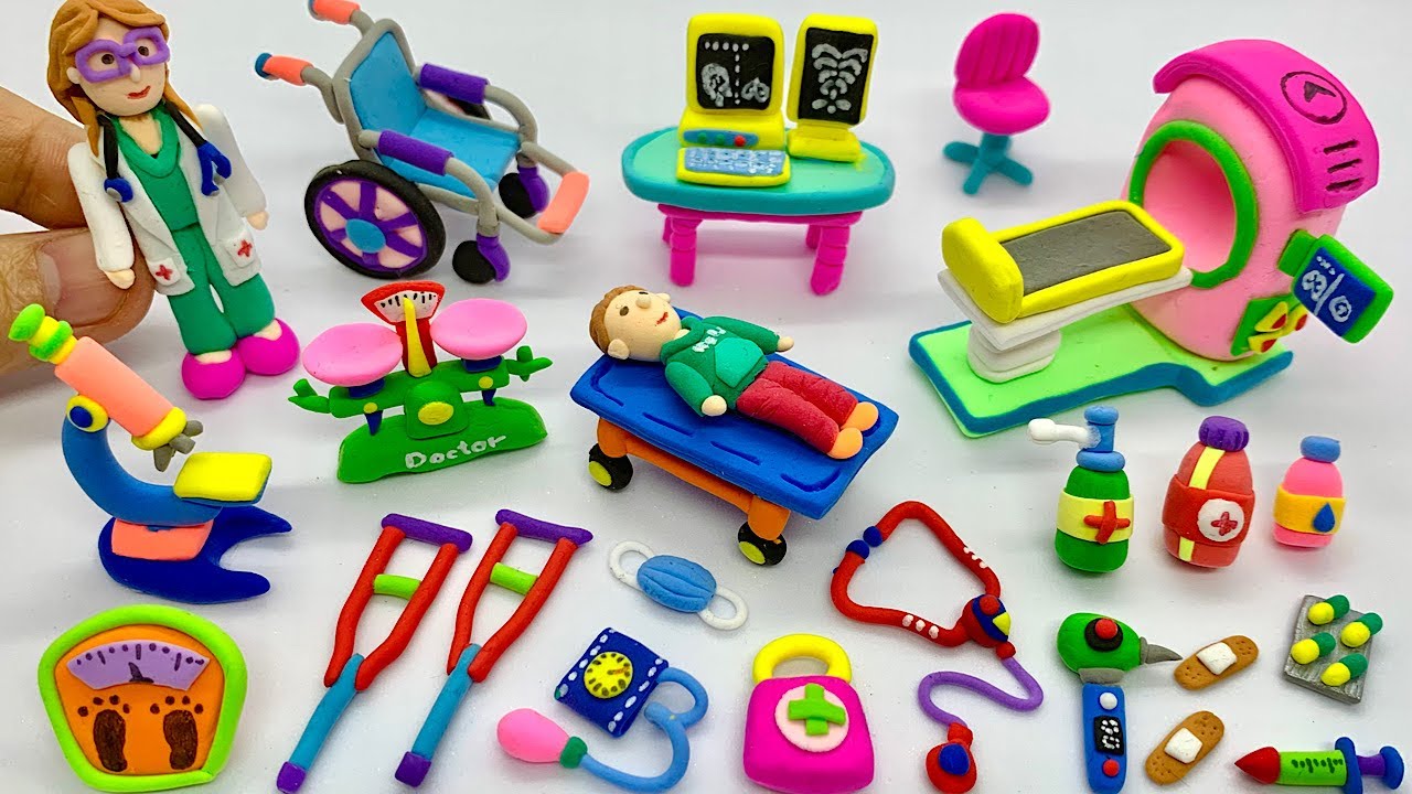 DIY How To Make Polymer Clay Miniature Doctor Set| Mini Doctor Kit| Doctor PlaySet