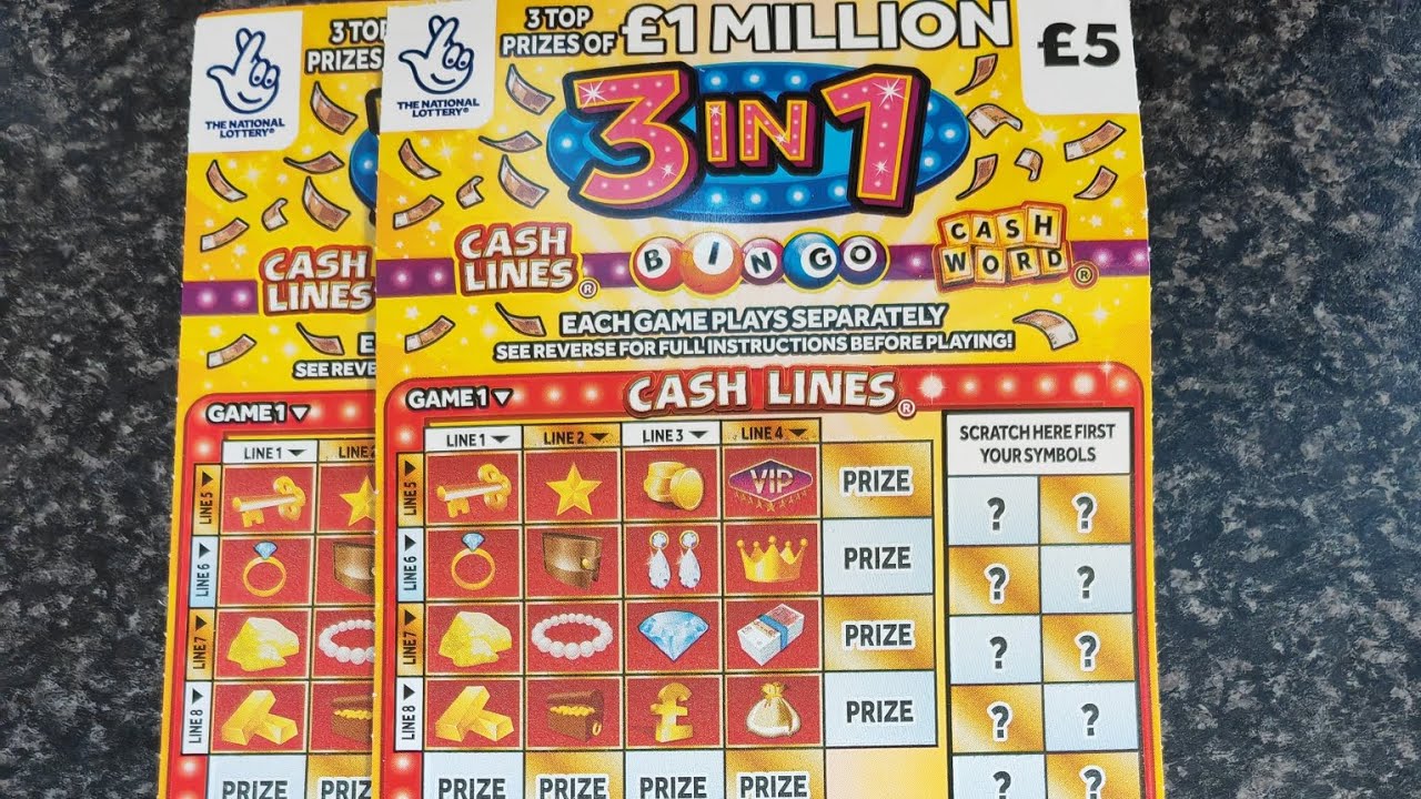 3 in 1 scratch cards £10 in play