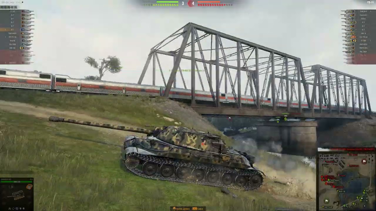 World of Tanks, playing Advances with my clan in my Carro