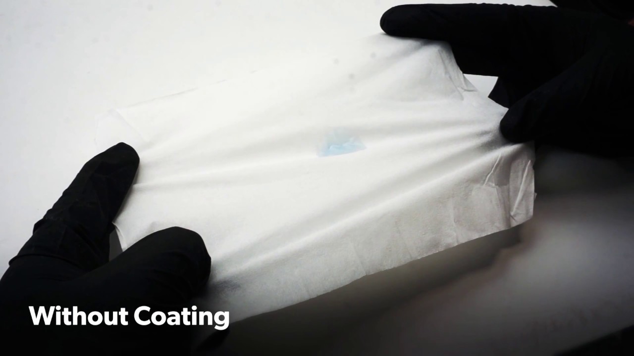Hydrophobic Effect of AUTOTRIZ&reg; V7 Fabric Coating  on Tissue Paper